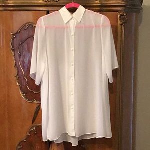 Gottex Sheer White Swimsuit Cover-Up